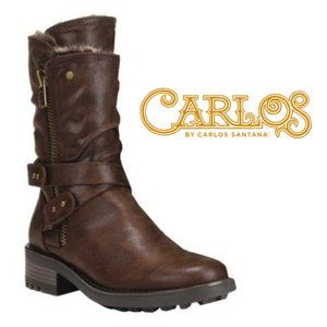 Carlos Santana Moto Boots Size 9.5